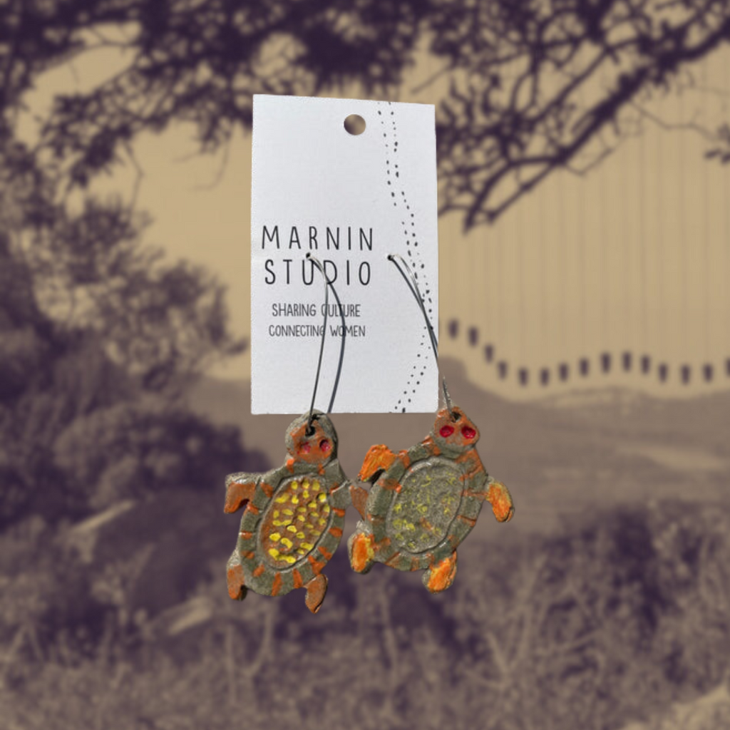 ceramic earrings - Turtle - Mary Geroge