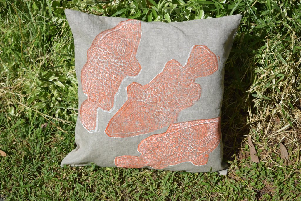 Linen cushion - Mary George - Barramundi